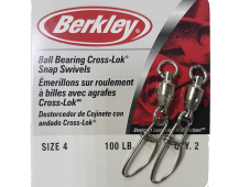 Вертлюг с карабином на подшипнике Berkley Ball Bearing Cross-Lok Snap Swivels #5 (175lb)